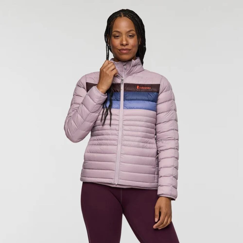 Cotopaxi Fuego Down Jacket - Women's Medium, Quartz Stripes, NWT